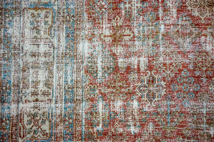 8’2 x 10’7 Classic Antique Carpet Muted Red, Blue, Green & Brown SB