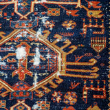 2’6 x 3’7 Classic Vintage Handmade Carpet Jewel Tones Navy, Red, Gold
