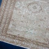 3’6 x 9’8 Vintage Runner Muted Beige, Sage and Cream