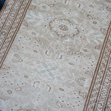 3’6 x 9’8 Vintage Runner Muted Beige, Sage and Cream