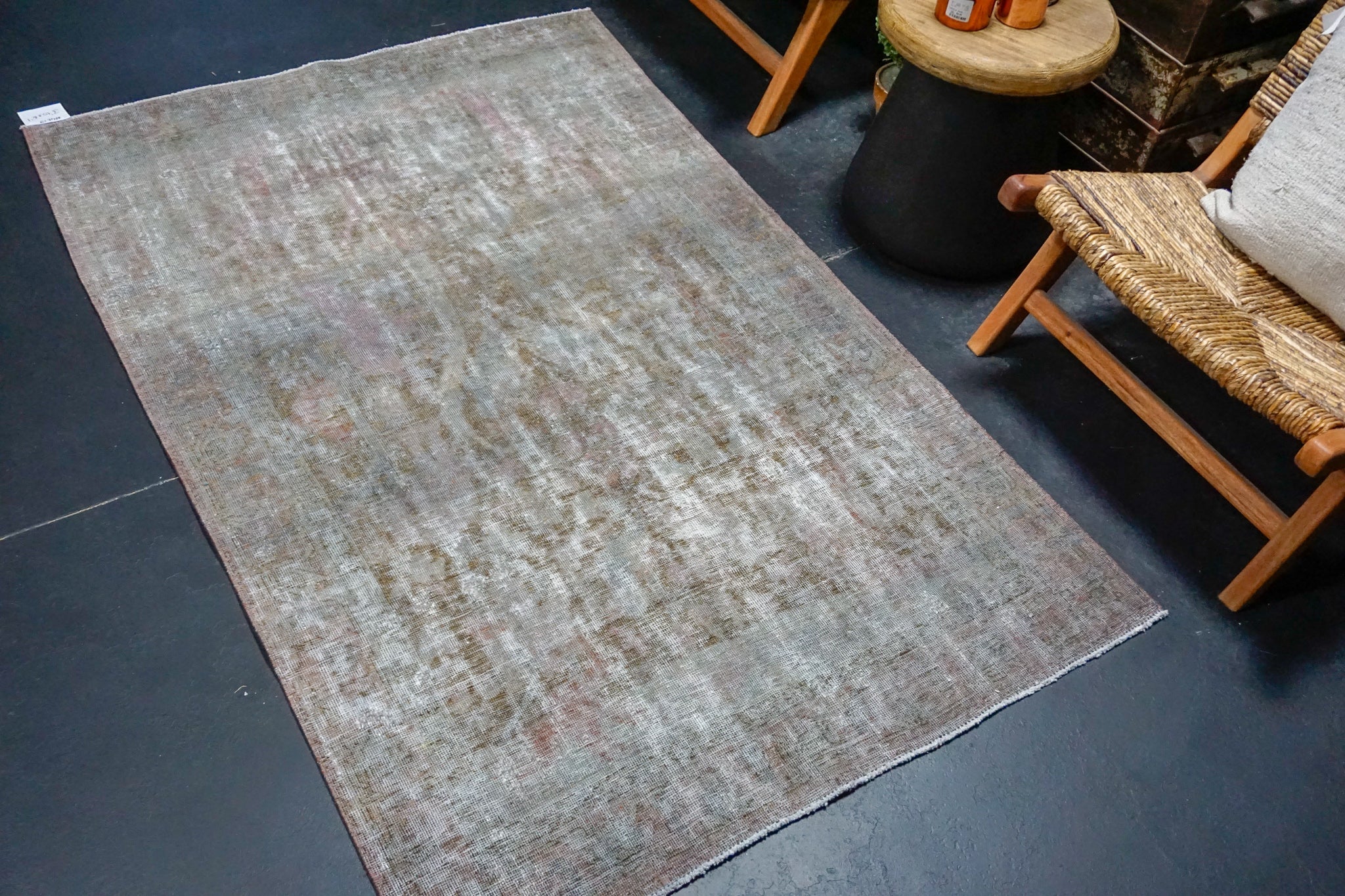3’10 x 6’1 Classic Vintage Rug Muted  Purple, Olive  + Blue SB '4619 Linda's Barn