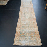 3’ x 13’ Persian Malayer Runner Blue, Terra Cotta & Brown '2798