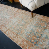 3’ x 13’ Persian Malayer Runner Blue, Terra Cotta & Brown '2798