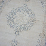 6'4 x 9’9 Vintage Oushak Rug Blue-Gray & Beige SB
