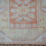 2’8 x 9’6 Vintage Turkish Milas Runner Muted Copper and Gold