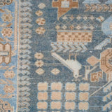 4’10 x 12’7 Classic Vintage Wide Runner Muted Blue, Camel Beige & Cream '4462