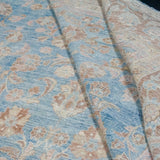 9’2 x 12’4 Classic Antique Rug Blue, Mocha, Cream & Pink Carpet SB '4284