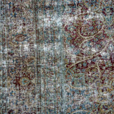 10’ x 13’6 Classic Antique Rug Turquoise Blue, Wine, & Moss Green  SB '4476