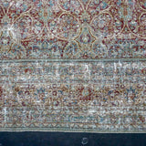10’ x 13’6 Classic Antique Rug Turquoise Blue, Wine, & Moss Green  SB '4476