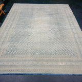 8’4 x 11’2 Classic Vintage Rug Denim Blue + Ivory Carpet SB
