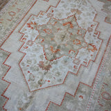 6’2 x 11’2 Turkish Taspinar Rug Muted Olive + Sage Green Vintage Carpet