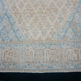 8’4 x 11’7 Classic Vintage Rug Light Denim Blue + Cream Carpet SB