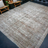 10’ x 13’7 Classic Vintage Rug Muted Black, Rust, Gray + Slate SB '4479