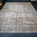 10’ x 13’7 Classic Vintage Rug Muted Black, Rust, Gray + Slate SB '4479