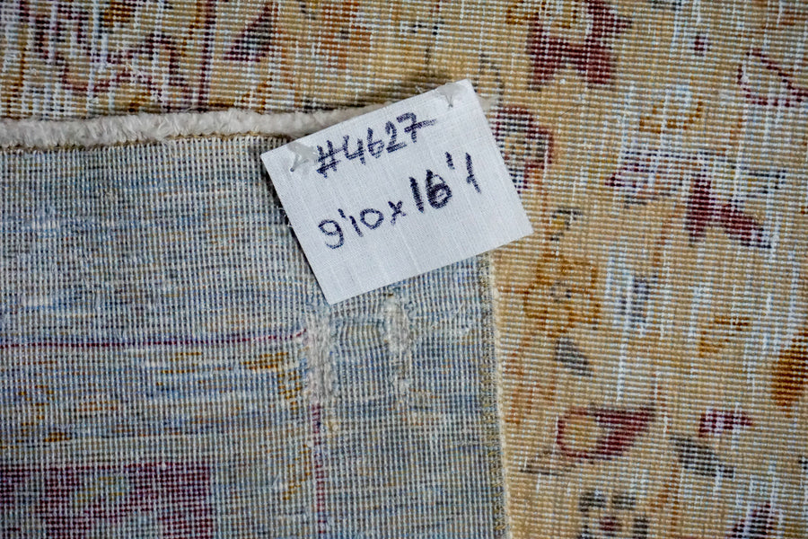 9’10 x 16’1 Classic Vintage Rug Muted Fuchsia, Gold & Ecru