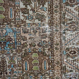 5’4 x 9’9 Classic Vintage Gallery Rug Muted Brown, Blue + Green '4482
