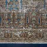 5’4 x 9’9 Classic Vintage Gallery Rug Muted Brown, Blue + Green '4482