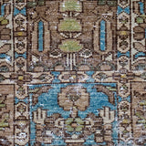 5’4 x 9’9 Classic Vintage Gallery Rug Muted Brown, Blue + Green '4482