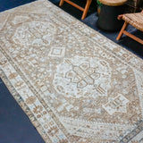 4’8 x 9’10 Classic Vintage Rug Muted Cream, Eggshell Blue + Camel SB '4430