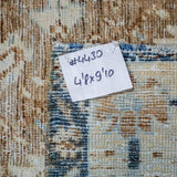 4’8 x 9’10 Classic Vintage Rug Muted Cream, Eggshell Blue + Camel SB '4430