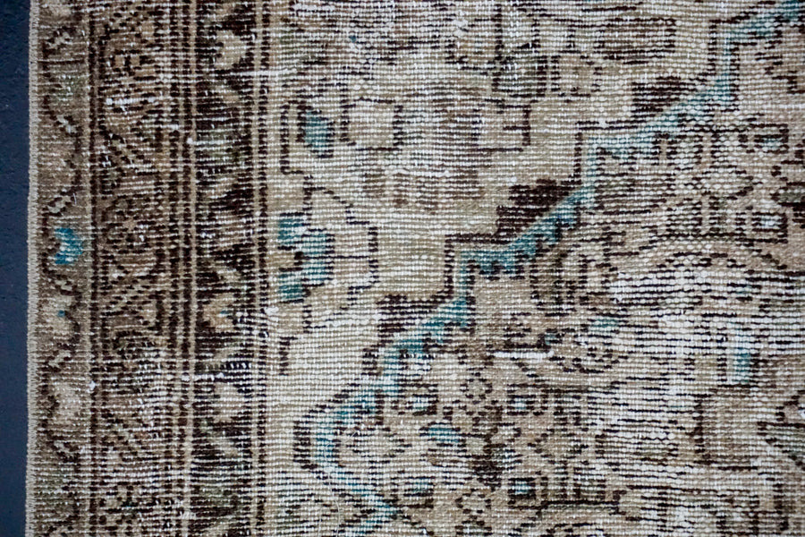 3’3 x 5’ Classic Vintage Rug Muted Brown + Beige & Denim