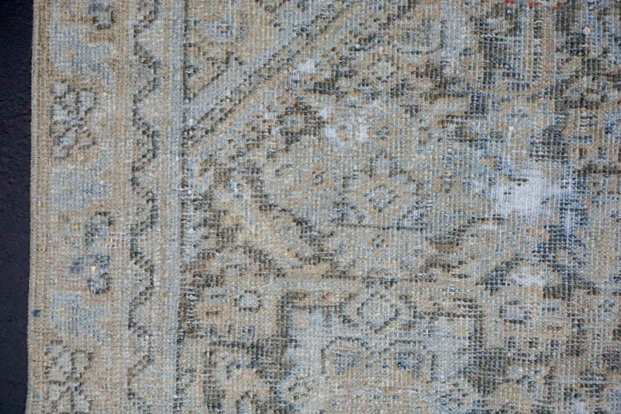 4’ x 6’4 Classic Antique Rug Muted Eggshell Blue, Camel Beige + Taupe SB