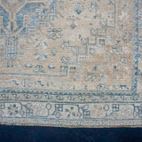 5’3 x 6’5 Classic Antique Rug Muted Denim Blue + Camel Beige SB