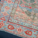 4’4 x 5’ Classic Vintage Rug Muted Red, Blue + Gray SB