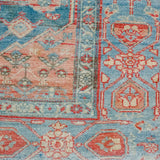 4’4 x 5’ Classic Vintage Rug Muted Red, Blue + Gray SB