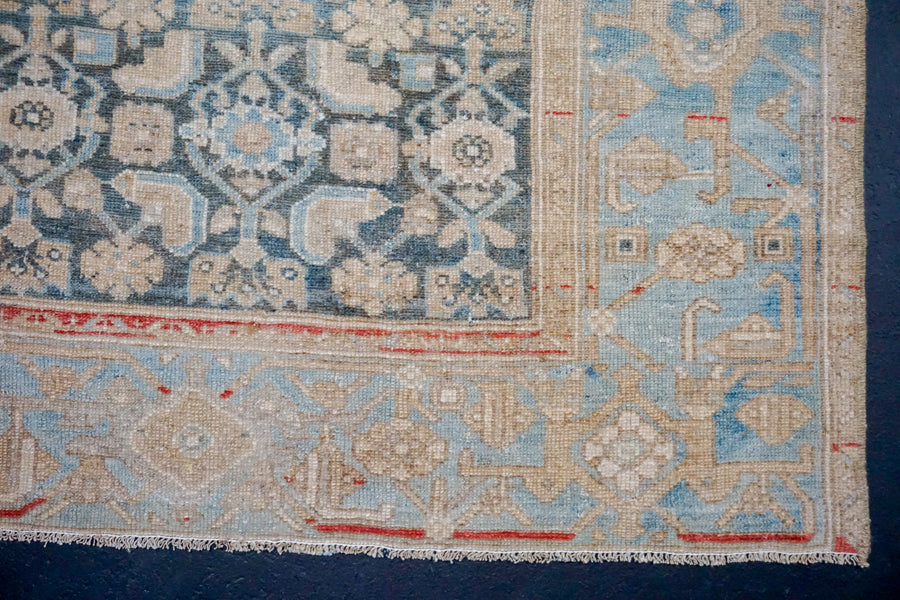 3’4 x 7’4 Classic Antique Rug Muted Red, Blue + Beige SB