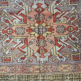 3’7 x 6’10 Turkish Oushak Rug Muted Purple, Rust, Beige and Yellow Vintage 70’s