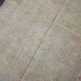 6’2 x 9’2 Vintage Oushak Rug Muted Green, Blue & Red Carpet