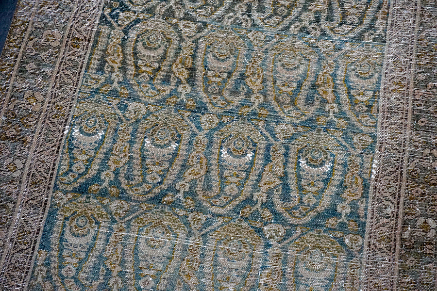 3’5 x 16’8 Classic Antique Runner Muted Gray, Turquoise & Olive SB