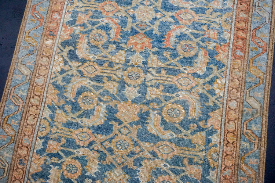 3’4 x 16’3 Classic Antique Runner Muted Denim + Apricot SB