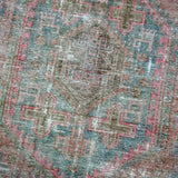 3’5 x 5’9 Classic Vintage Rug Pink, Turquoise Blue + Brown SB
