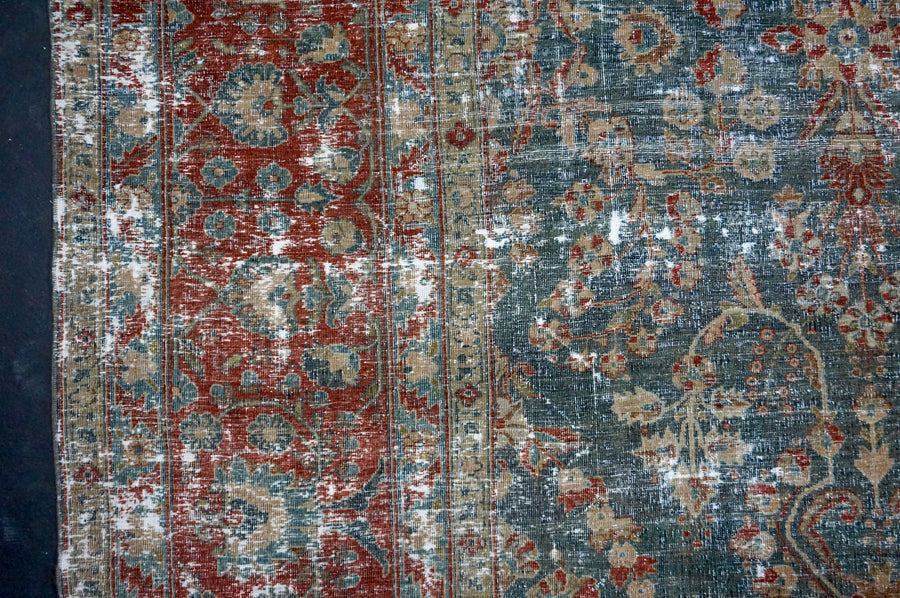 10’7 x 17’9 Classic Antique Rug Muted  Blue, Gray & Red SB
