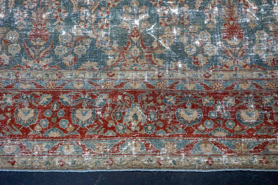 10’7 x 17’9 Classic Antique Rug Muted  Blue, Gray & Red SB