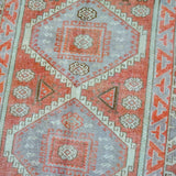 3’2 x 6’2 Vintage Turkish Milas Rug Muted Copper, Mauve + Beige SB ok '4327
