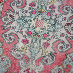 4’4 x 7’2 Vintage Oushak Rug Muted Pink + Powder Blue '4382 Linda's Barn