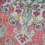 4’4 x 7’2 Vintage Oushak Rug Muted Pink + Powder Blue '4382 Linda's Barn