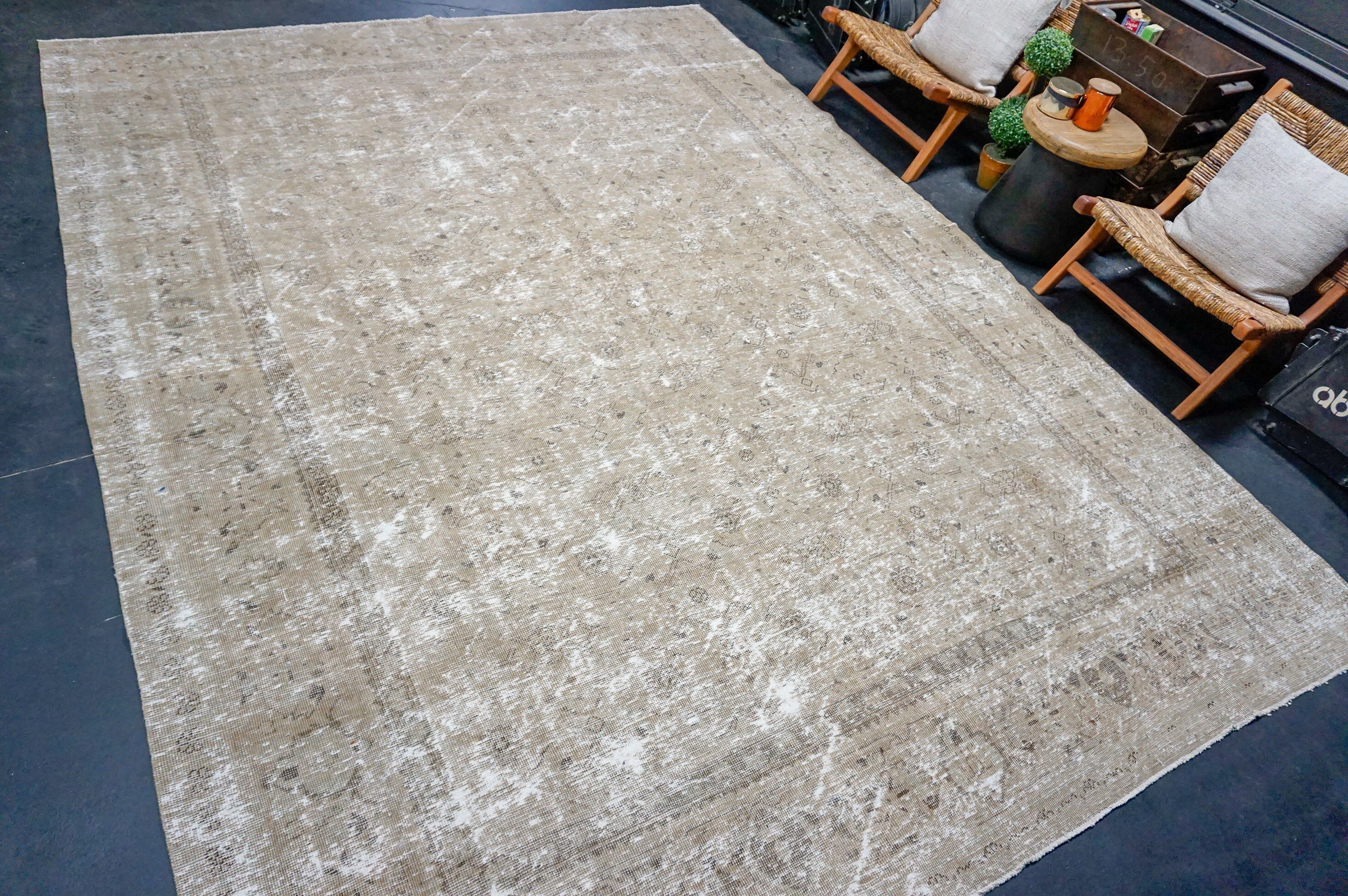 Sage Muted Rug 8’9 x 11’9 Classic Vintage Rug Muted Greige + Sage Green SB '4699 ...
