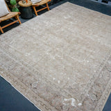 9’5 x 12’10 Classic Vintage Rug Muted Gray, Wine +  Blue SB