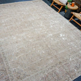 9’5 x 12’10 Classic Vintage Rug Muted Gray, Wine +  Blue SB