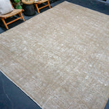 9’9 x 12’10 Classic Vintage Rug Muted Camel Brown & Gray SB '4689