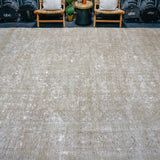 9’9 x 12’10 Classic Vintage Rug Muted Camel Brown & Gray SB '4689