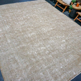 9’9 x 12’10 Classic Vintage Rug Muted Camel Brown & Gray SB '4689