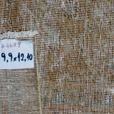 9’9 x 12’10 Classic Vintage Rug Muted Camel Brown & Gray SB '4689