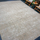 9’9 x 13’4 Classic Vintage Rug Muted Gray, Blue + Wine SB