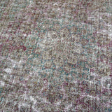 10’4 x 13’4 Classic Vintage Rug Violet, Turquoise & Gray