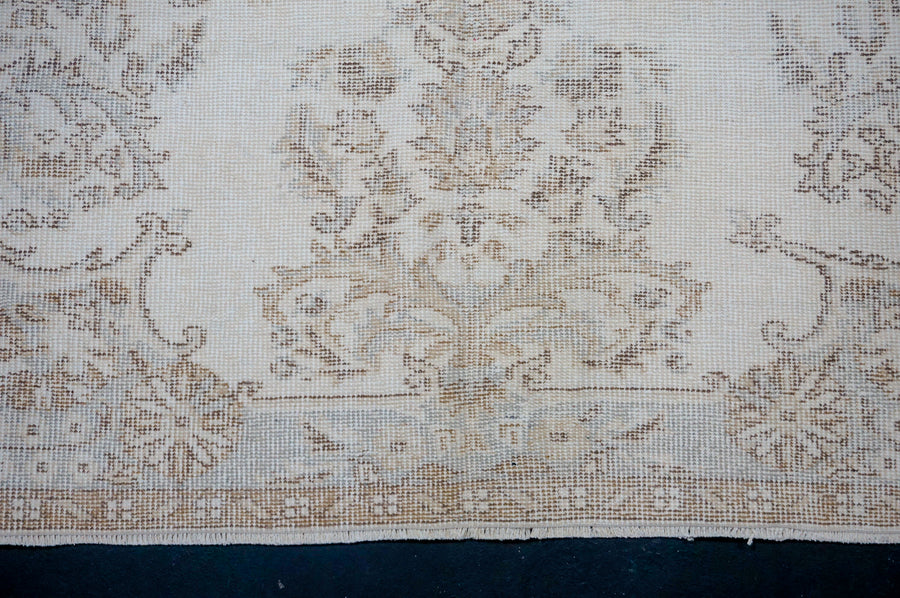 6’3 x 10’4 Vintage Oushak Rug Muted Beige, Gray + Camel SB